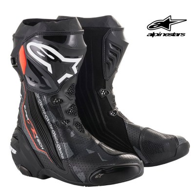 ALPINESTARS Supertech R Boots (Black Grey Red Fluorescent)